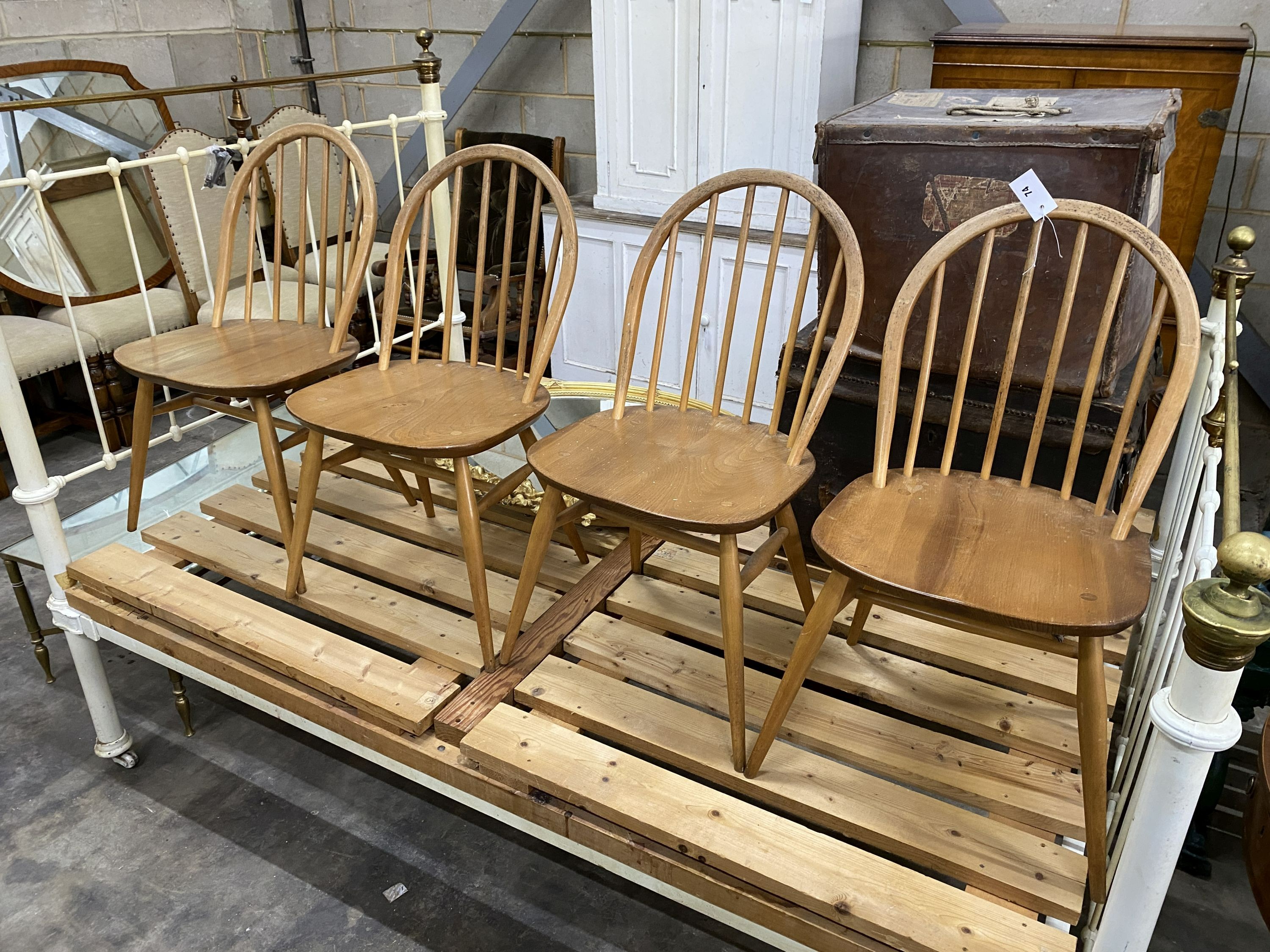 A set of four 1970's Ercol chairs